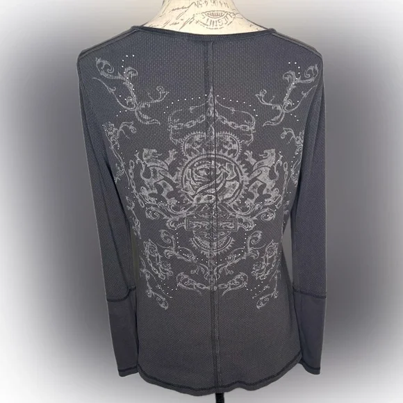 Authentic Harley Davidson Long Sleeve Thermal Grommets - Picture 2 of 4